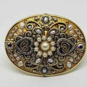 Vintage Michal Golan Victorian Style Brooch